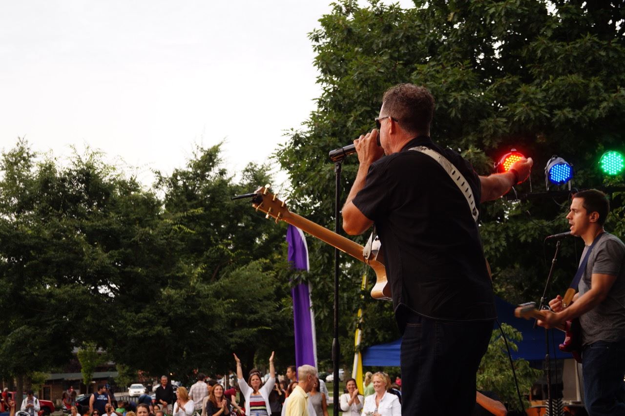 Band plays at the Brian Kirk and the Jirks - Hot Summer Nights event.